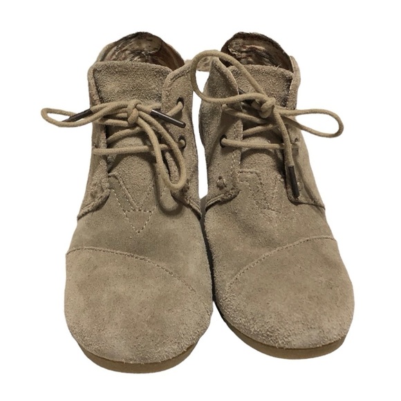 Toms Suede Wedge Booties - Picture 3 of 14